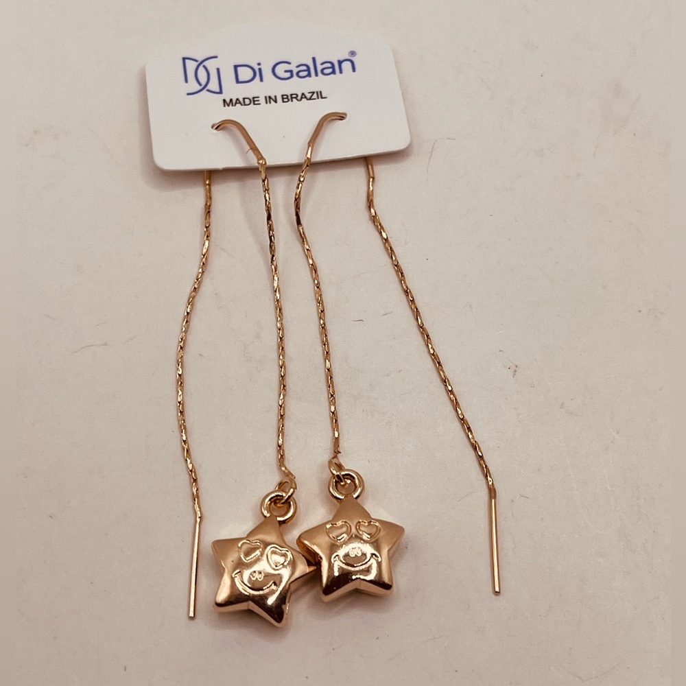 Gold filled threader earrings for women